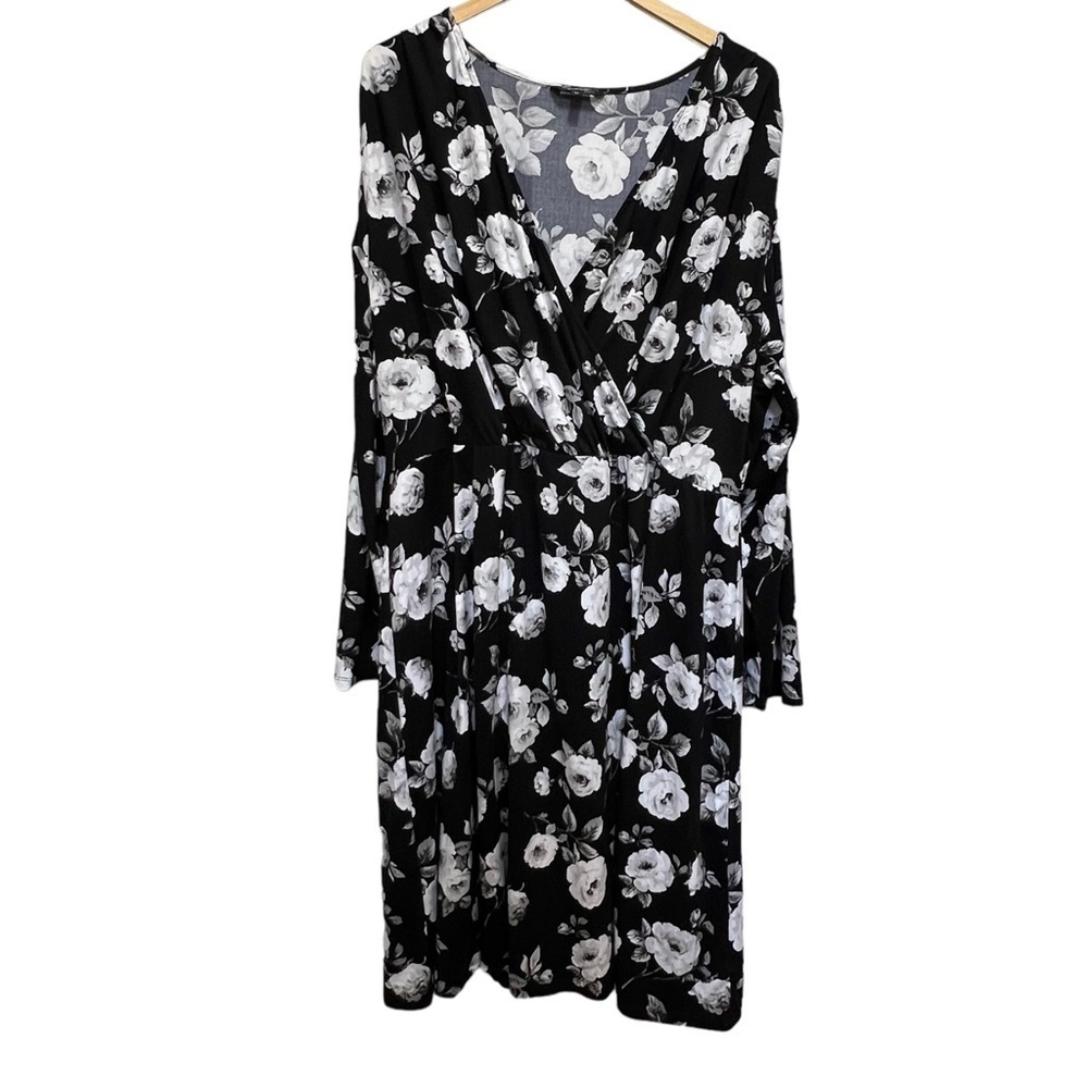 George Plus Floral Faux Wrap Dress Size 3X